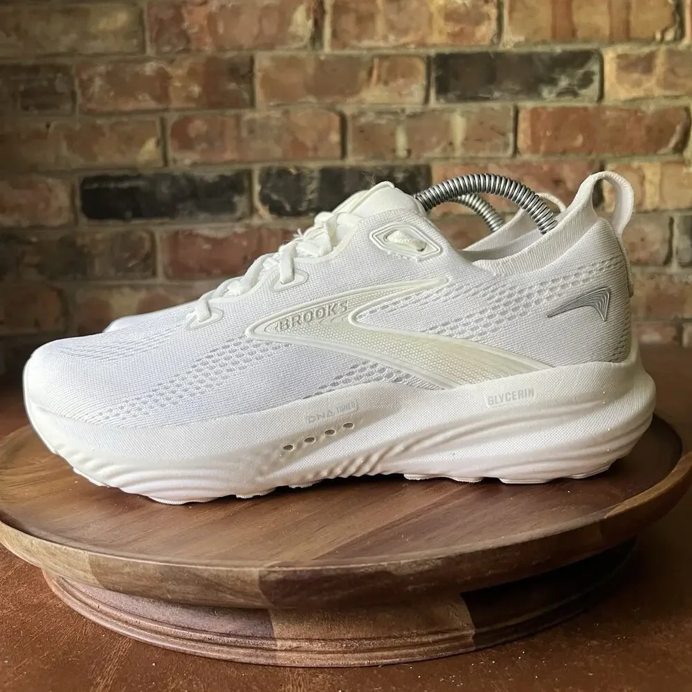 Brooks Glycerin 22 Cushioned Women's 9.5 Wide White Running Sneakers Shoes